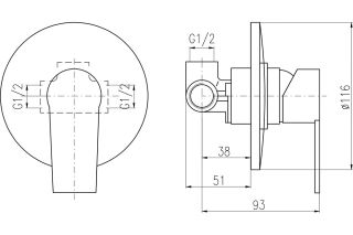 Смеситель для душа Rav Slezak Colorado CO183LZ золото